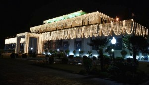 Aiwan-e-Sadr building is illuminated in connection with Eid Milad-un-Nabi (SAWW).
