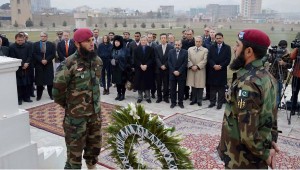 Wreath-laying ceremony and candle light vigil held in the Embassy of Pakistan in Kabul on the first anniversary of Army Public School terrorists’ attack.