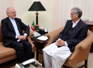 Consul Gen of Iran in Peshawar, Gen Muhammad Begi meeting with  CM KPK, Pervez Khattak in Peshawar on Tuesday.