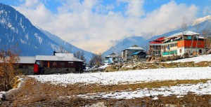 A beautiful scenery of recent snowfall at the picnic resort of Kel in Azad Kashmir. - SABAH