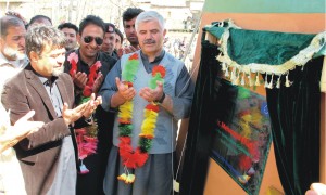 KPK Minister for Sports and Culture, Mehmood Khan offering ‘Dua’ affter  inauguration of a bridge in Swat.