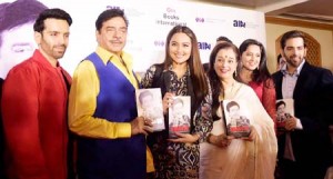 SHATRUGHAN SINHA, POONAM, KUSH, SONAKSHI  DURING THE BOOK LAUNCH OF ANYTHING BUT KHAMOSH, THE BIOGRAPHY OF SHATRUGHAN SHINHA IN MUMBAI. 