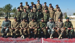 Commandar Southern Commmand, Lt Gen. Amir Riaz with a delegation of Aghan National Army.