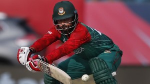 Bangladesh's Tamim Iqbal bats during the ICC World Twenty20 2016 cricket tournament against Netherlands at the Himachal Pradesh Cricket Association (HPCA) stadium in Dharmsala, India, Wednesday, March 9, 2016. (AP Photo/Ashwini Bhatia)