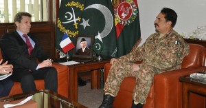 Rawalpindi: 25th March - Louis GAUTIER, Secretary General for Defence & National Security of France  called on COAS General Raheel Sharif at General Headquarters on Friday. - DNA Photo