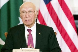 Sartaj Aziz to represent Pakistan in SAARC meeting