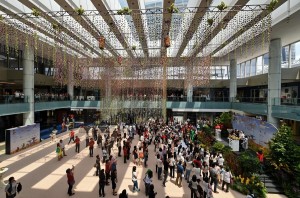 People are witnessing the opening of Singapore Garden Festival in Singapore.