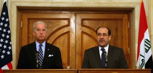 S Vice President Joe Biden and Iraqi Prime Minsietr Nouri al-Maliki during a press conference