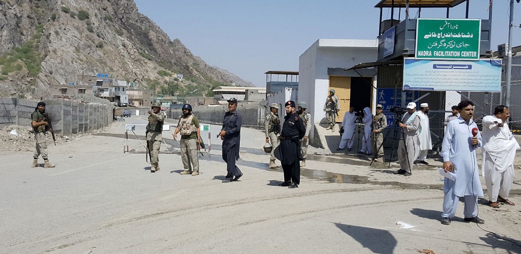 Pak security forces tightened security at Pak-Afghan border after Afghan forces firing at Torkham border.