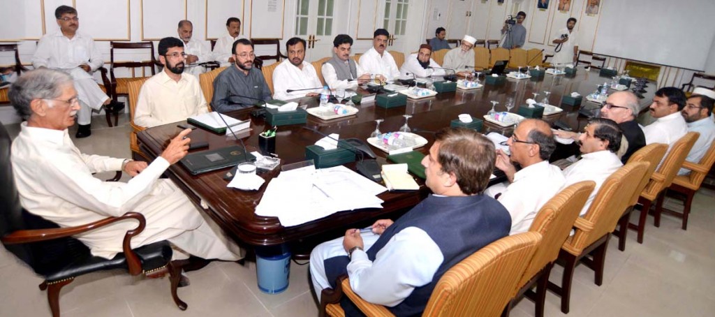 22-8-2016 CM Photo chairing meeting Mian Rashid Hospital Pabbi