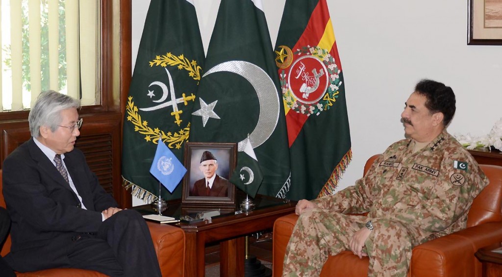 Ambassador Tadamichi Yamamoto, Japan’s special representative of UN Secretary General for Afghanistan called on COAS at GHQ in Rawalpindi on Friday. - DNA