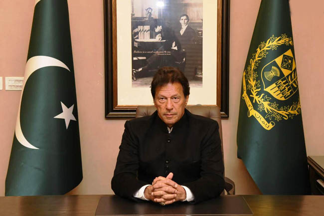 Prime Minister Imran Khan addressing the nation on Tuesday. DNA