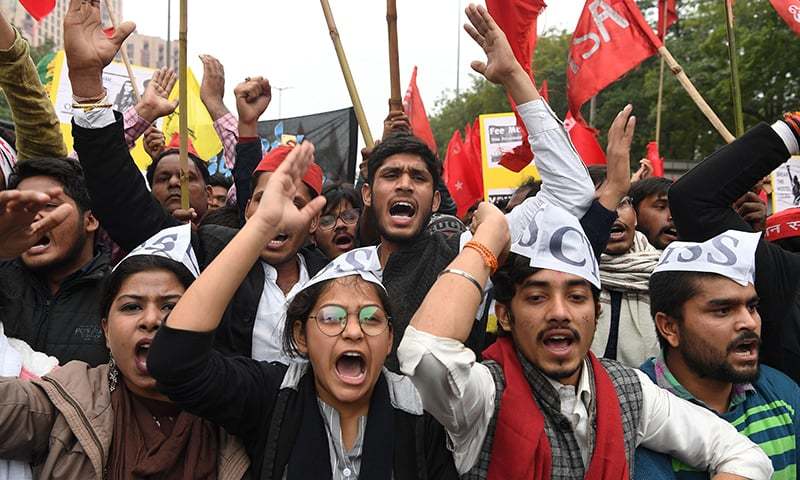 Jobless youth march to protest Indian ‘unemployment crisis’