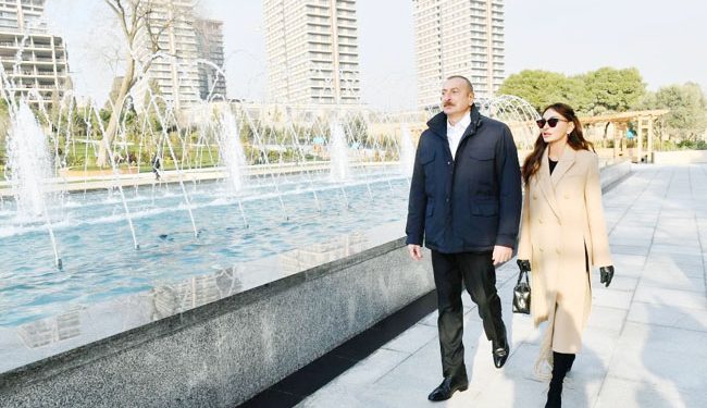 President, First Lady visit renovated Nizami Ganjavi Park