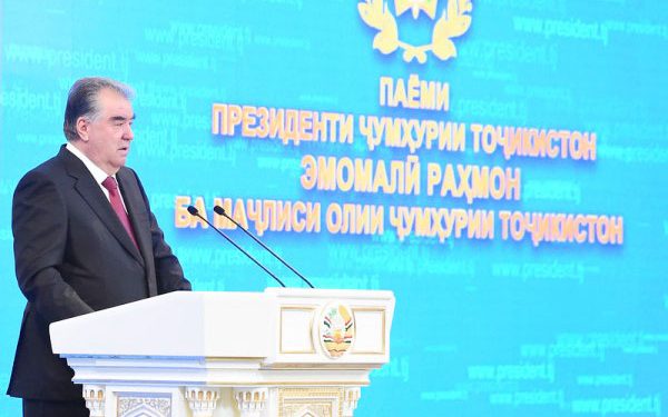 Emomali Rahmon  Delivers Annual Address  to the Supreme Assembly