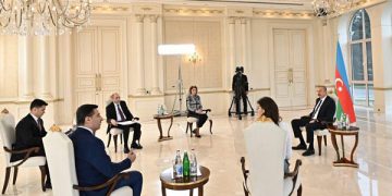 Azerbaijani President Ilham Aliyev gave an interview to local TV channels.