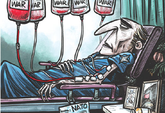 NATO’s objective self-enrichment, not self-defense