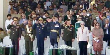 Azerbaijani servicemen attend military parade in Pakistan
