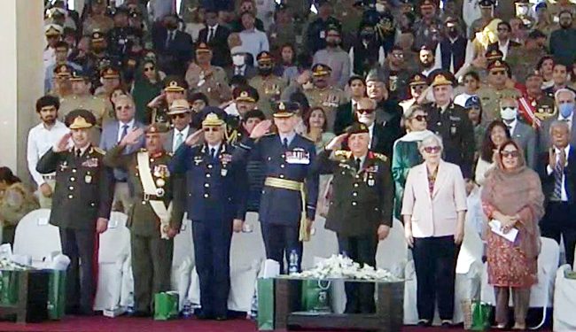 Azerbaijani servicemen attend military parade in Pakistan