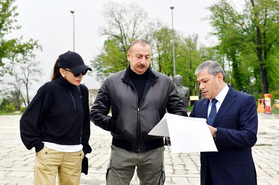 President Ilham Aliyev and First Lady Mehriban Aliyeva visit Shusha