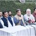 SAPM Hanif Abbasi addressing a press conference