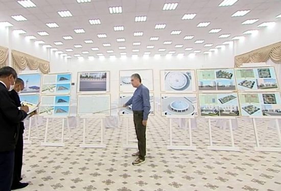 Gurbanguly Berdimuhamedov Reviews Construction Progress of Ahal’s New Administrative Center