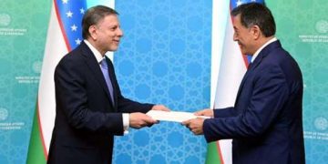 Uzbekistan:  Vladimir Norov receives the newly appointed Ambassador of Argentine