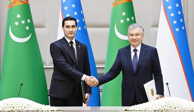 Turkmen, Uzbek Presidents Sign Joint Statement on Strengthening Strategic Partnership