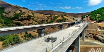 Ahmadbayli-Fuzuli-Shusha  highway construction in full swing