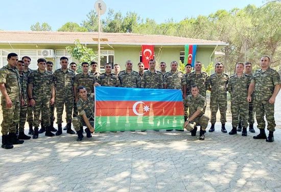 Azerbaijani servicemen  take part in drills in Turkey
